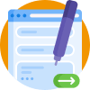 Icono de Formulario de Solicitud Icono de formulario de solicitud, proceso de solicitud fácil y rápido